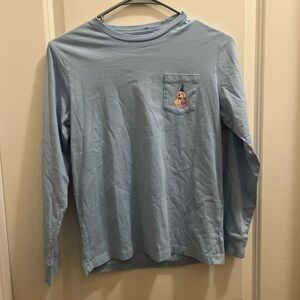 Vineyard Vines Long Sleeve Dog Party Animal Graphic T-Shirt Youth Size Md 12-14
